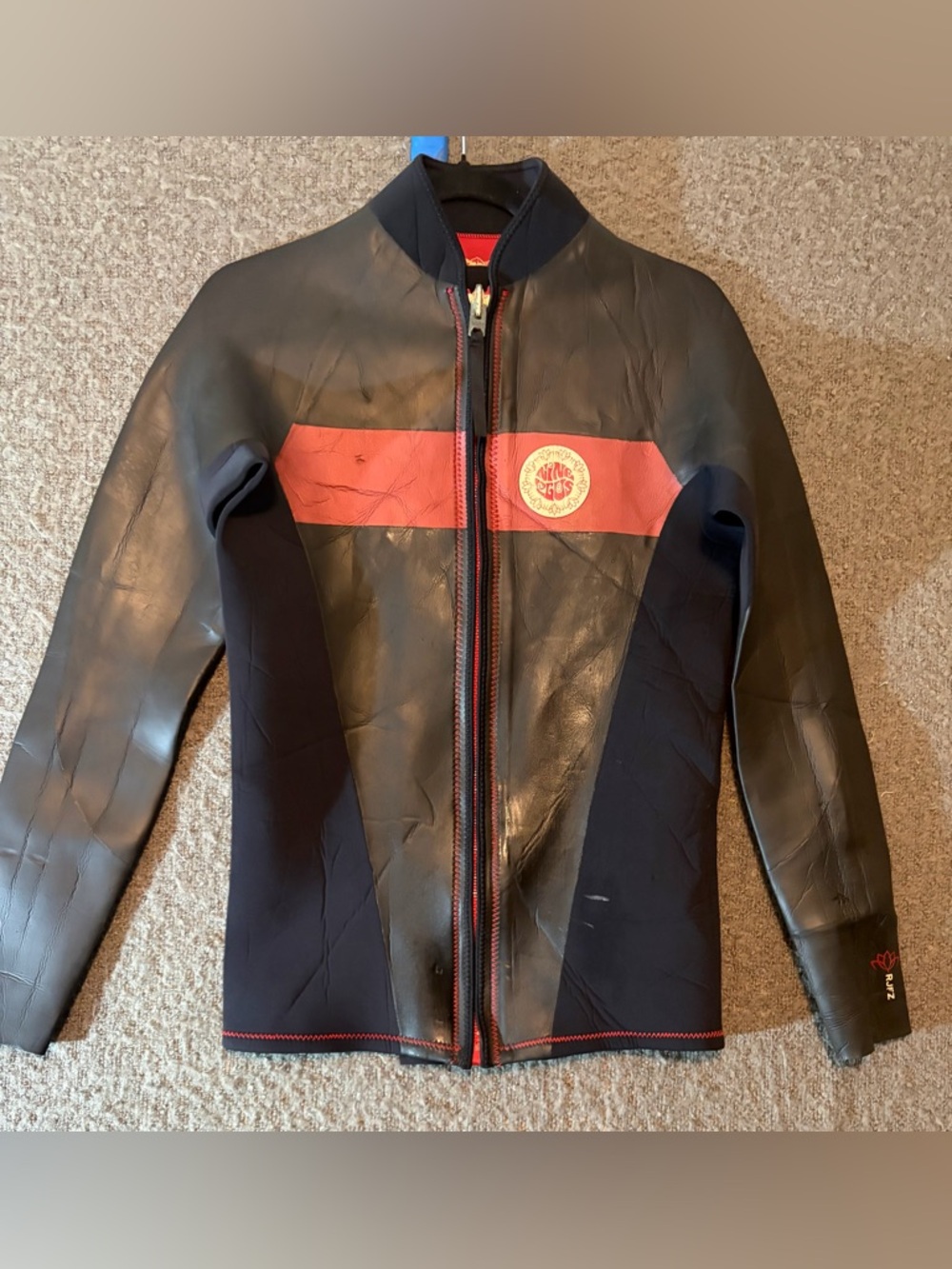 Women’s Nine Plus Black and Red Performance Neoprene Jacket with Logo